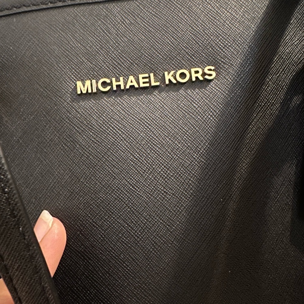Michael Kors Black Tote with Gold Charm - Picture 6 of 8
